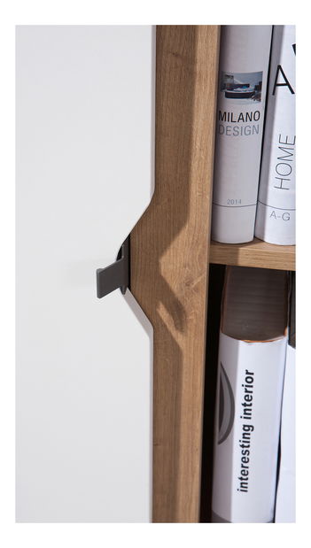 Šatní skříň Mimone SZ2D1SZ (dub zlatý + bílá matná + grafit)