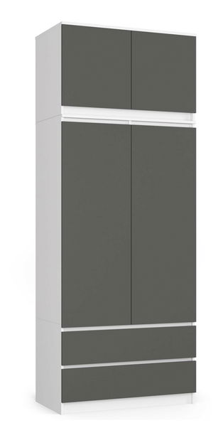 Nástavba na skříň Sashka (bílá + grafit šedý)