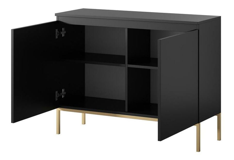 Skříňka Bennasi B2 (černá + zlatá)