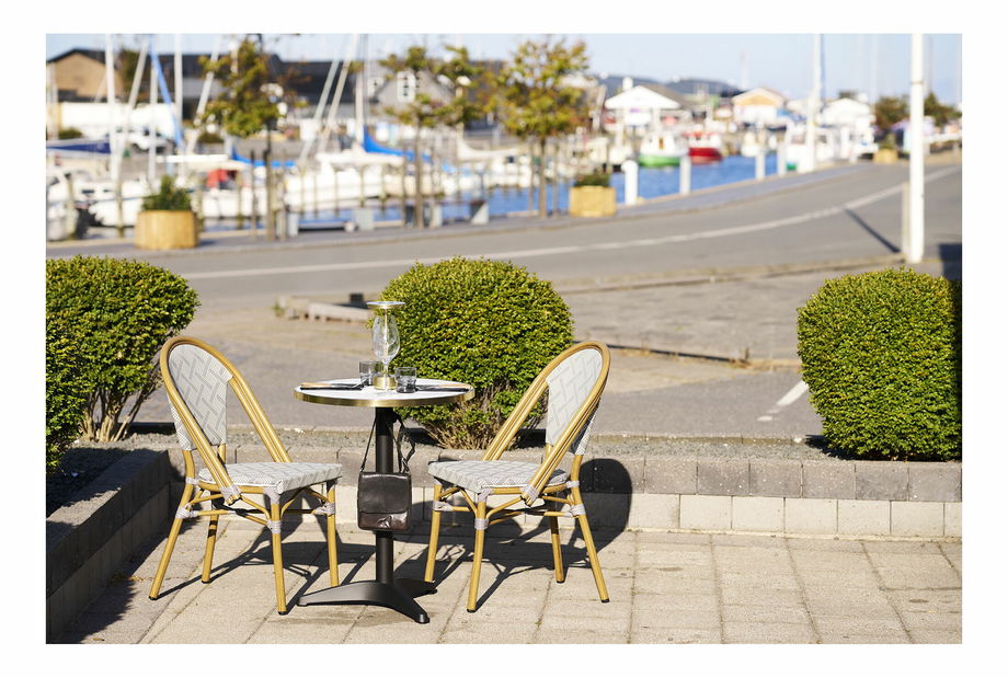 Bistro stůl Bsamira 1 (bílá + černá)