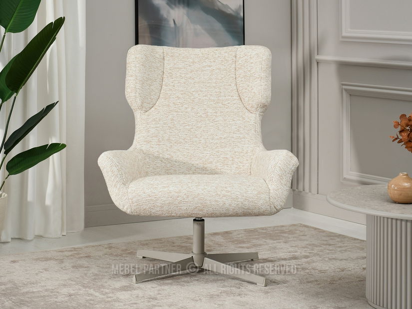 Křeslo Irma (krémová + béžová)