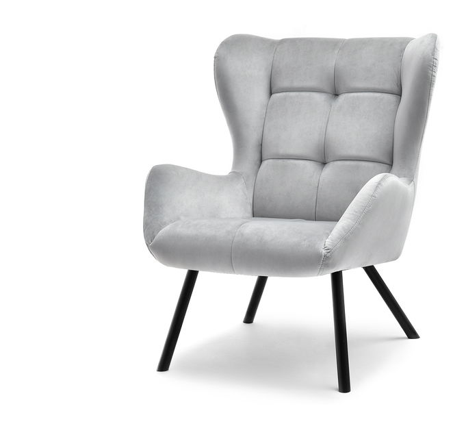 Designové křeslo Norweien (šedá + zlatá)