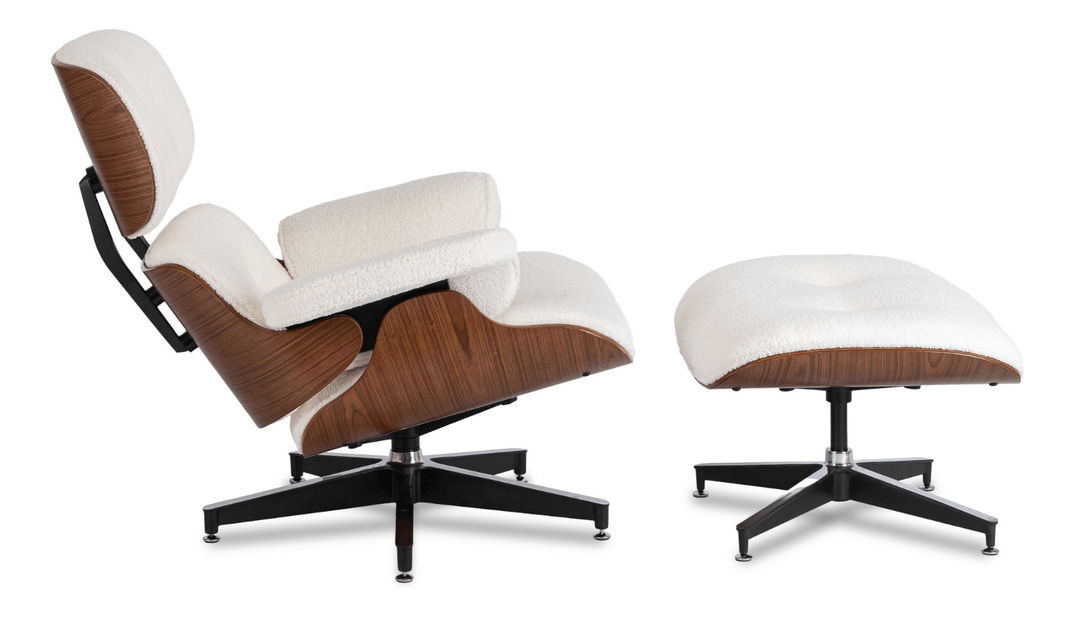  Křeslo s podnožkou Procesion (bílá)