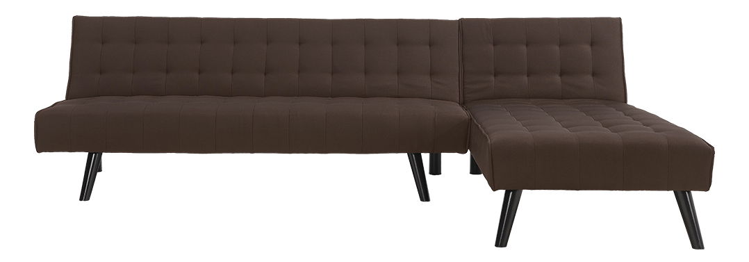 Rohová sedací souprava Neli (hnědá + černá)