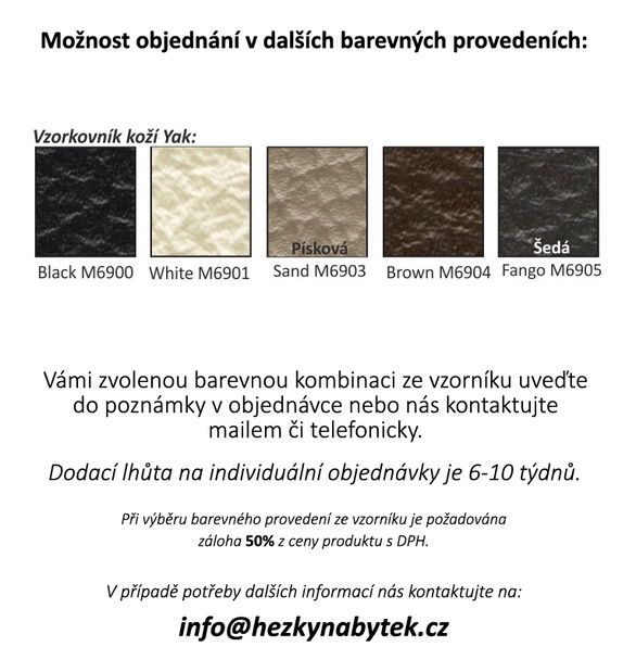 Kožená rohová sedací souprava U Sammy U (L)