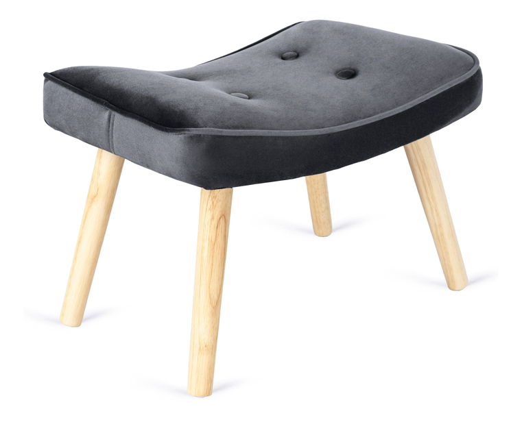 Křeslo s podnožkou Lombardi (šedá)