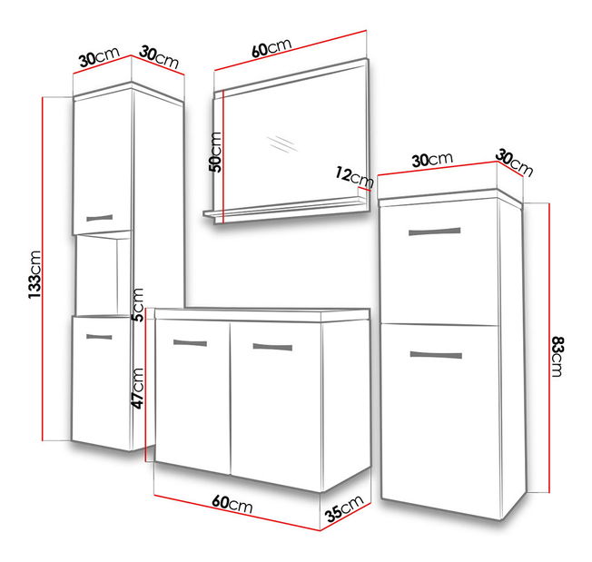 Koupelnová sestava Megasa I (lefkas)