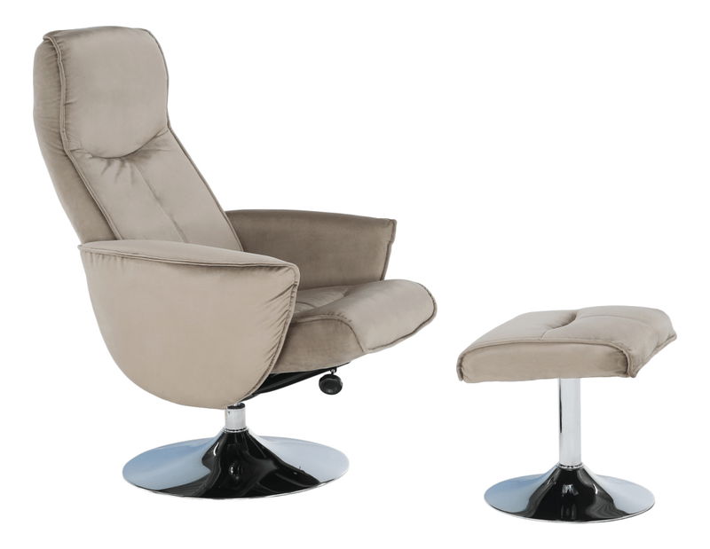 Relaxační křeslo Short (hnědošedá)