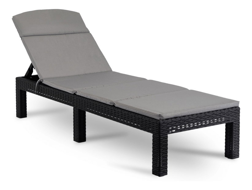 Zahradní lehátko Logro (černá)