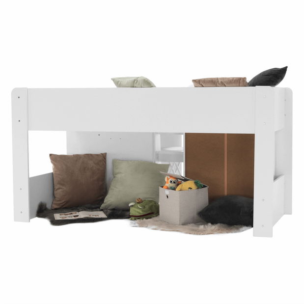 Dětská kombinovaná postel 90 cm Flann (bílá)