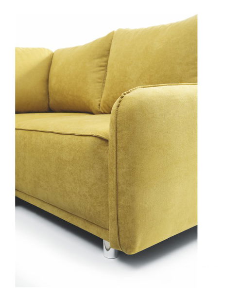 Rohová sedací souprava Lena (hořčicová) (P)
