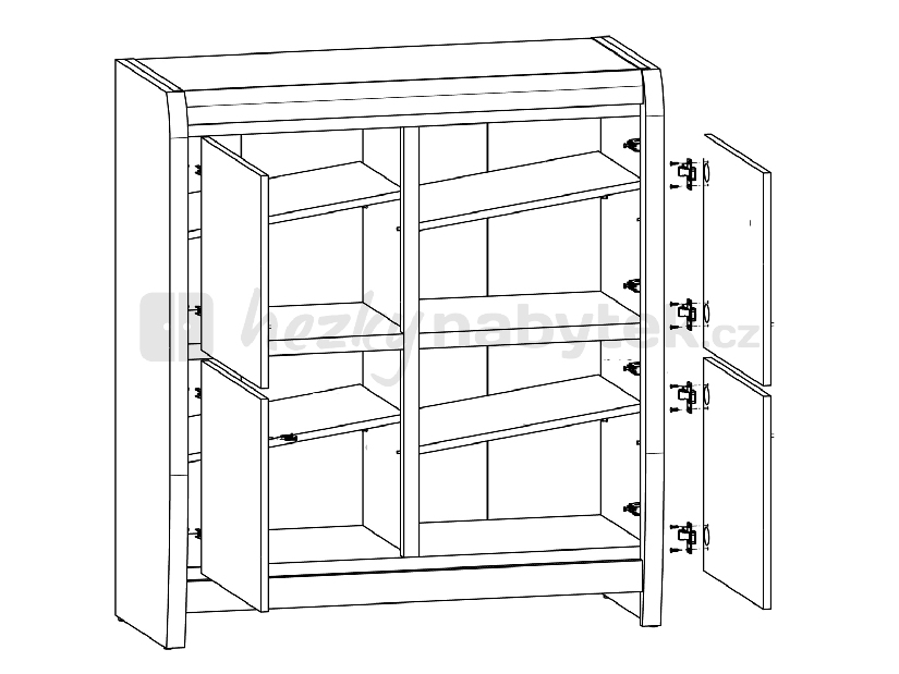Skříňka BRW Loren KOM4D