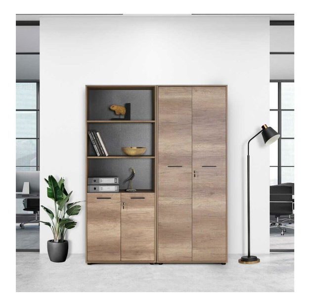 Policová skříň Nimue (ořech světlý)