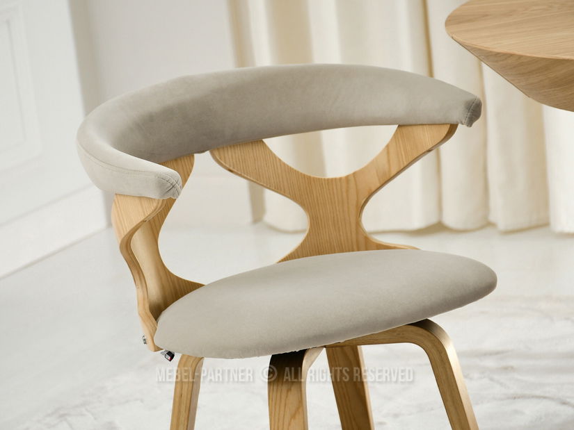 Jídelní židle Bagdád (béžová + dub)