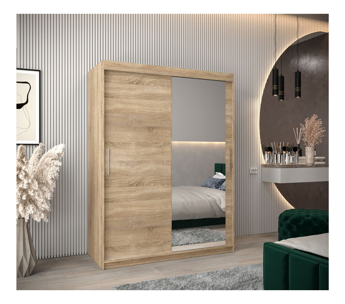 Šatní skříň 150 cm Toki 2 (Dub sonoma + Dub sonoma)