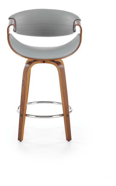 Barová židle Hannah (šedá + ořech)