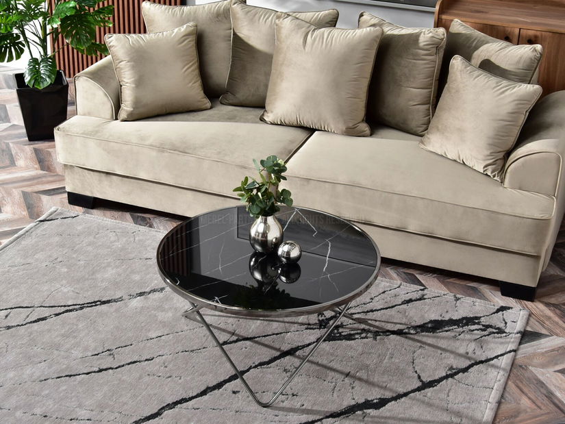 Konferenční stolek Armin Xl (černý mramor + černá)