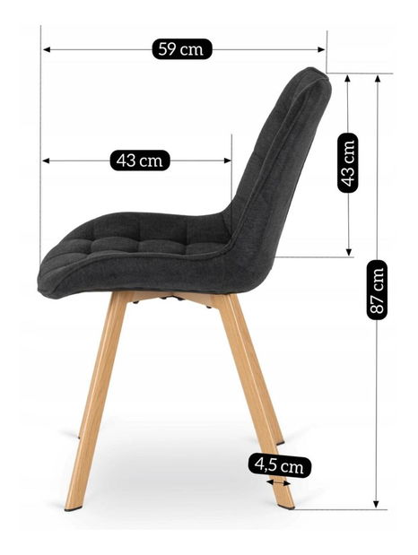 Jídelní židle Kramnik (černá)