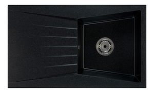 Kuchyňský dřez Ragod (černá + textura) (bez otvoru pro baterii) (L)