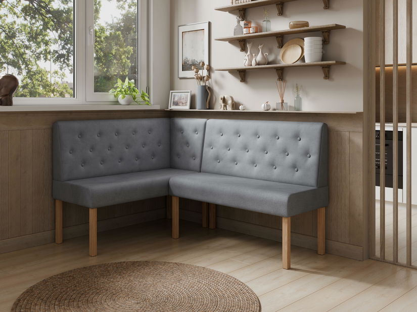 Rohová lavice Portofino 140x200 (šedá) (L)