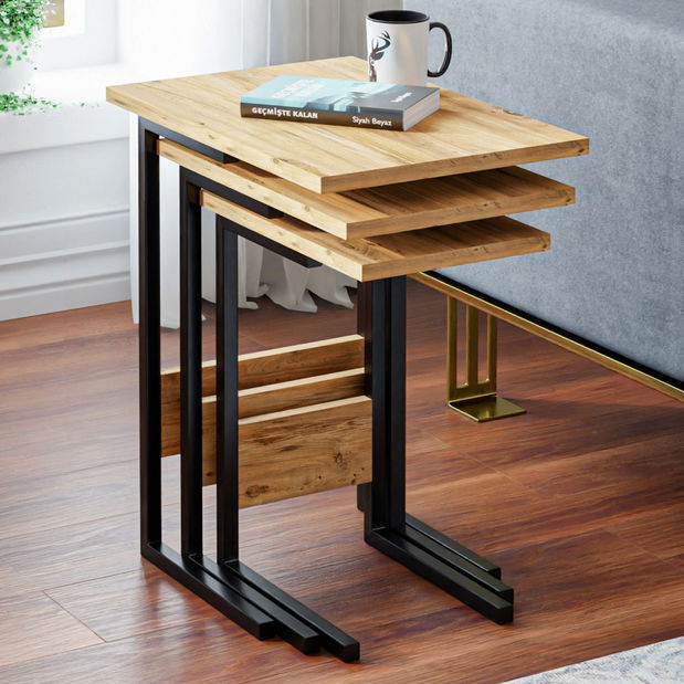 Set konferenčních stolků Zigmund (Borovice atlantic)