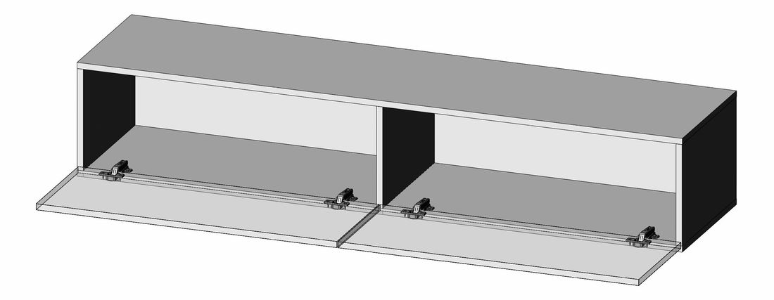 TV stolek/skříňka Resto RTV-160W (bílá + lesk bílý)