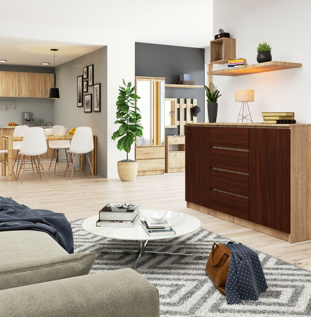 Komoda Koa (dub sonoma + wenge)