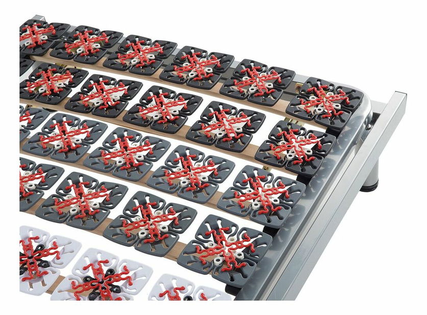 Set 2 ks. lamelových roštů 200x180 cm ELMO (dřevo) (šedá)