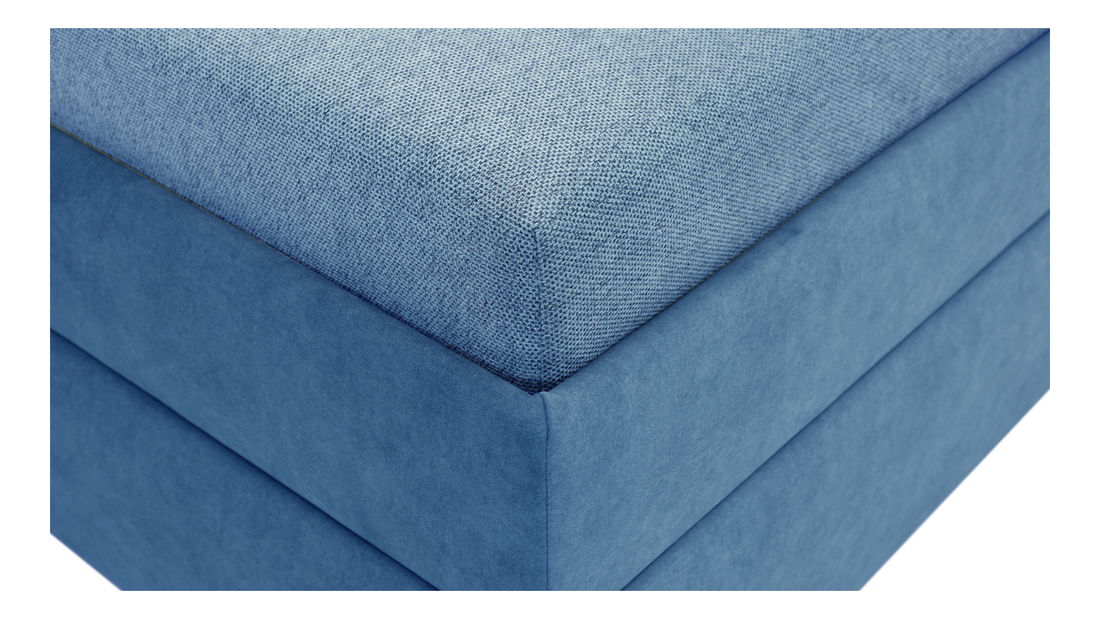 Jednolůžková postel 110 cm Optoman (modrá) (s roštem a matracem) (s úl. prostorem)