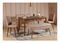 Jídelní set Vlasta 2 (ořech + béžová) (pro 6 osob)