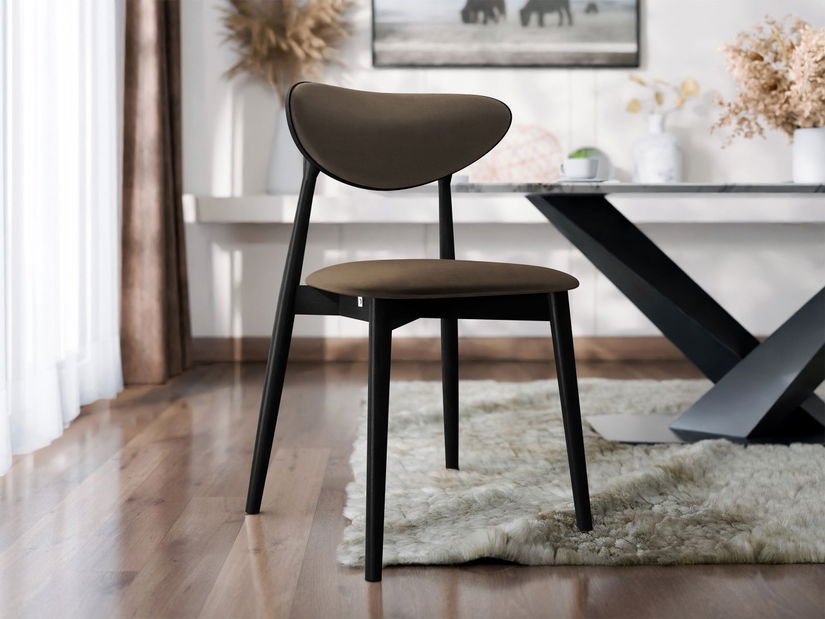 Jídelní židle KD 65 C (černá + smaragdová)