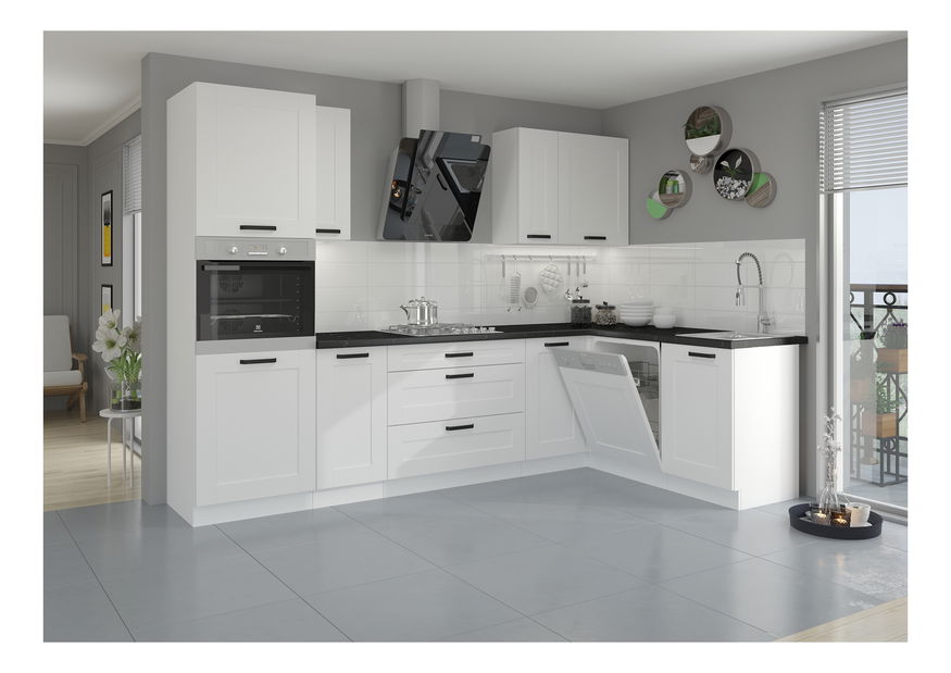 Spodní skříňka s výsuvným košem Lesana 1 (bílá) D15 CARGO *výprodej