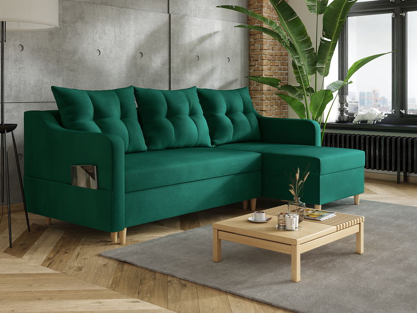 Rohová sedací souprava Lou (L) (šedá)