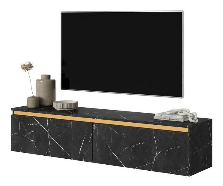 TV skříňka/stolek Sensen (černý mramor)