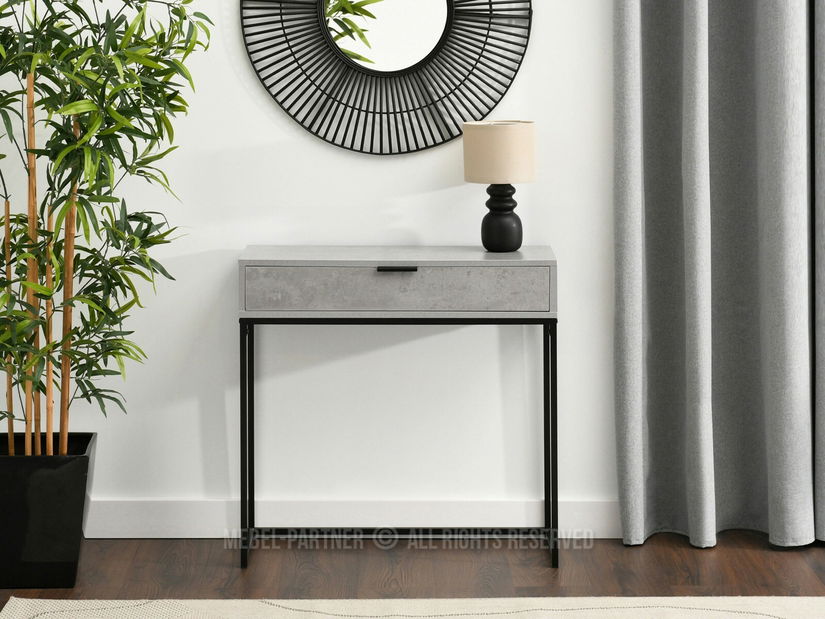 Konzolový stolek Norma M (beton + černá)