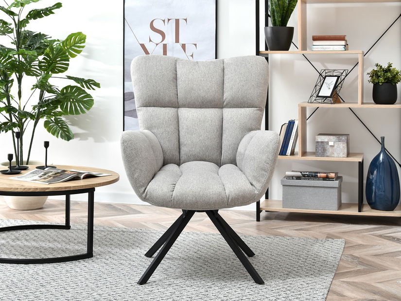 Křeslo Kikino (šedá + černá)