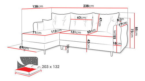 Rohová sedací souprava Selva L (šedá)