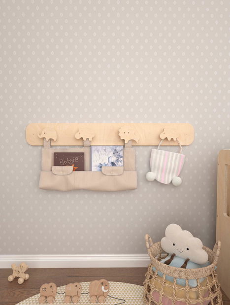 Dětský nástěnný věšák Zinka 1 (bříza)