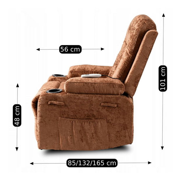 Masážní křeslo Banesto (hnědá)