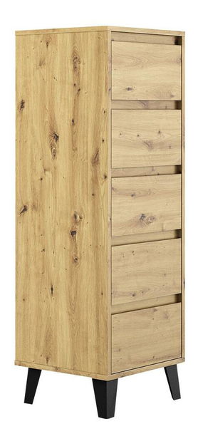 Komoda Brisas 3 (dub artisan + černá)