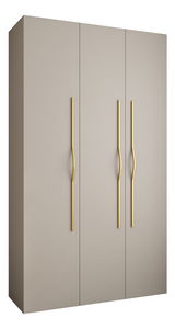 Šatní skříň 140 cm Carmela 40-2 (kašmír + zlatá)