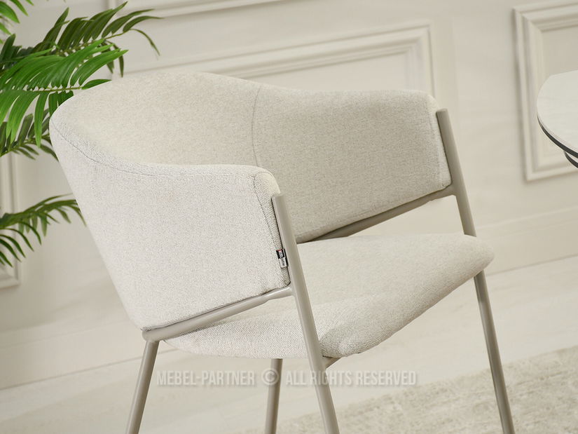 Jídelní židle Conquisto (krémová + šedá)