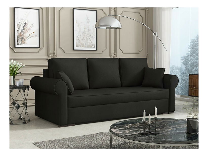 Rozkládací pohovka Mosuria (béžová) (s úl. prostorem)