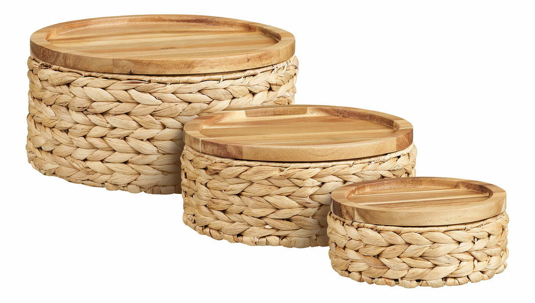 Set 3 ks košíků Bnevania (přírodní)