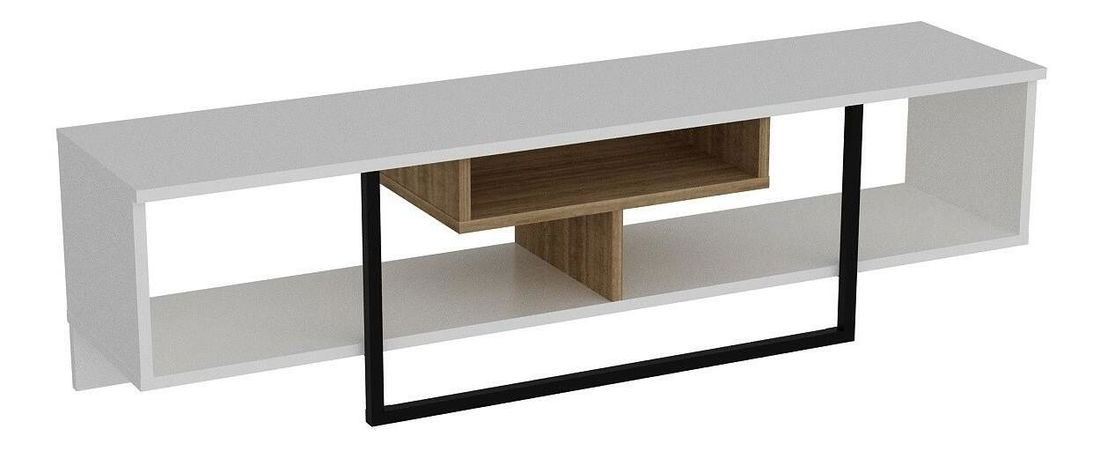 TV stolek/skříňka Aslana 150 (bílá + černá + dub)