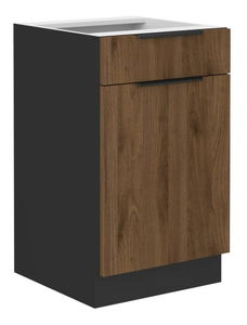 Dolní kuchyňská skříňka Monsesa 50 D 1F 1S BB (ořech okapi + černá)