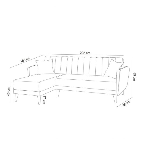 Rohová sedací souprava Adrie (L) (Krémová)