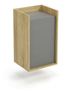 Skříňka Mozelle 1D (hikor + tmavě šedá)