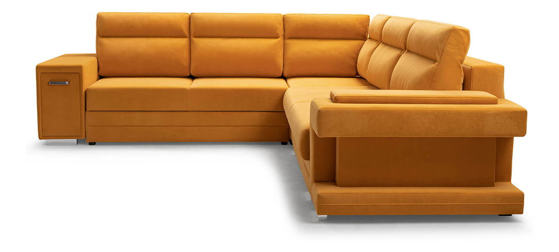 Rohová sedací souprava Akiko (žlutá) (P)