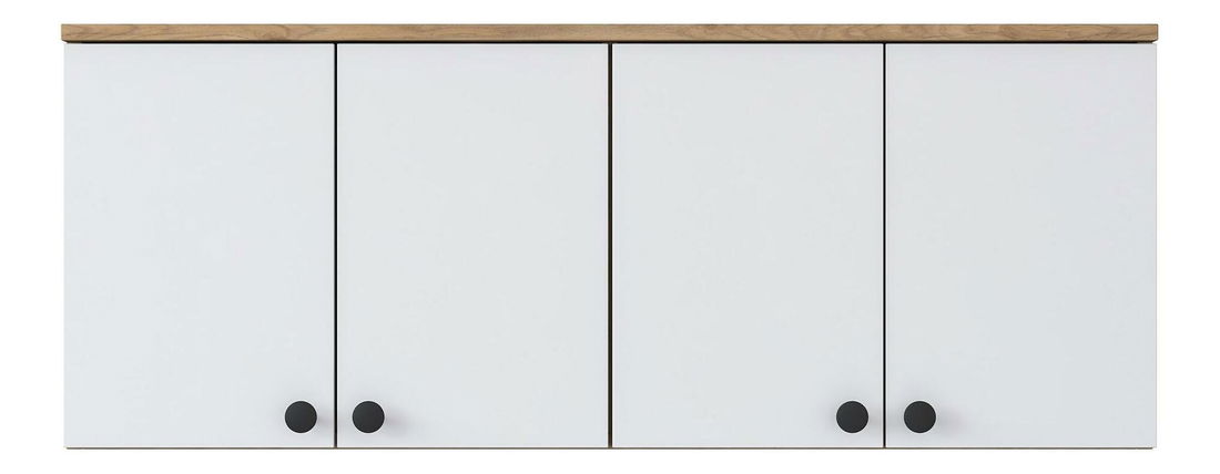 Závěsná skříňka Bivake 1 (ořech + bílá)